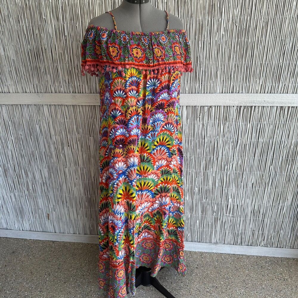 Boho Women's Dress Off Shoulder Strap Floral M Orientique Naturally Australian G